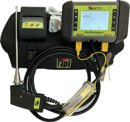 TPI DC711 Flue Gas Analyser With Probe And Charger