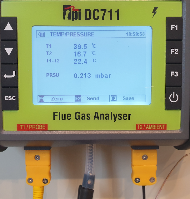 TPI DC711 Flue Gas Analyser With Probe And Charger