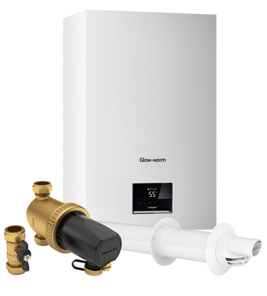 Glow-worm Compact Combi Boiler With Horizontal Flue And System Filter