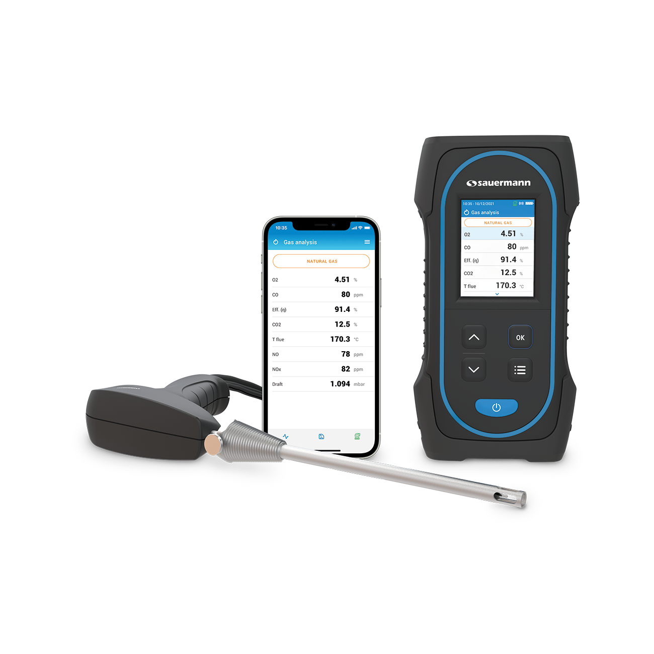 Sauermann Si-CA 030 Flue Gas Analyser With Probe