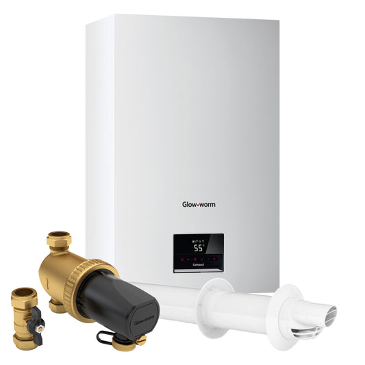 Glow-worm Compact Combi Boiler With Horizontal Flue And System Filter