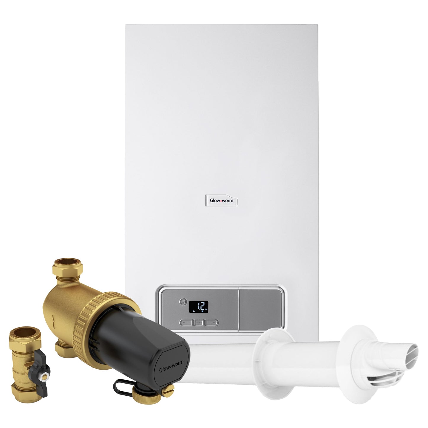 Glow-Worm Energy7 Combi Boiler With Horizontal Flue & System Filter